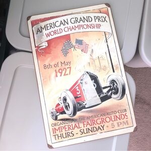 American Grand Prix World Championship American Steel Sign Home Decor Wall Art